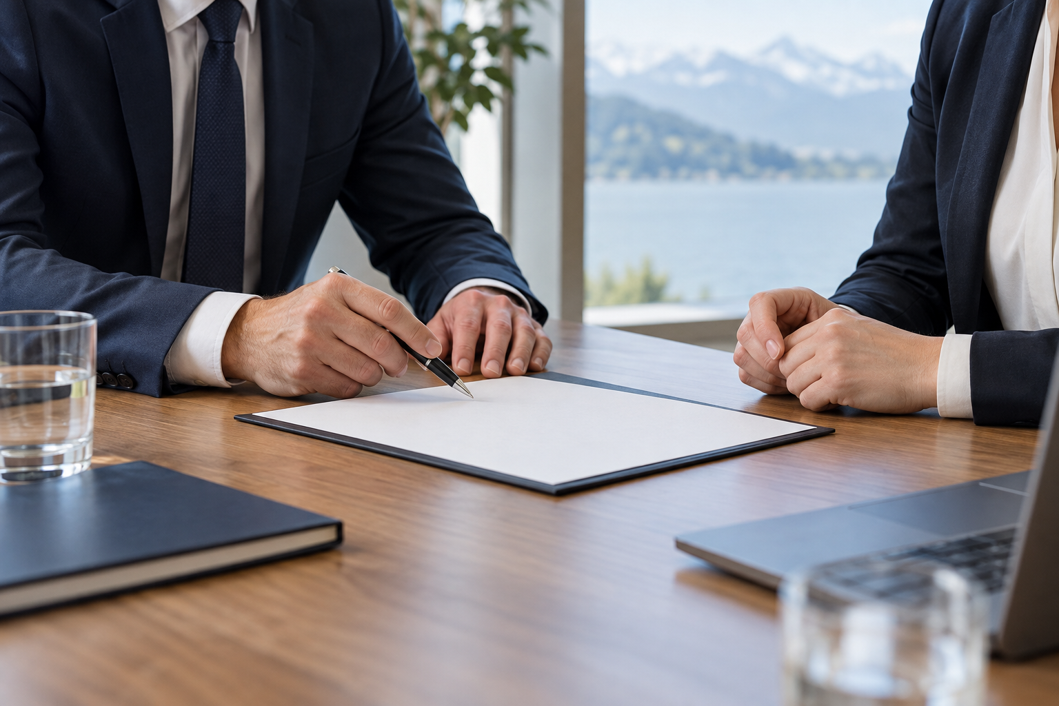 Échange professionnel autour d’un document